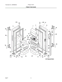 03 - Fresh Food Door parts for Frigidaire Refrigerator FPBC2277RF7 from AppliancePartsPros.com