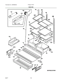 05 - Shelves parts for Frigidaire Refrigerator FPBC2277RF7 from AppliancePartsPros.com