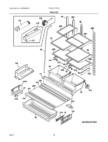 05 - Shelves parts for Frigidaire Refrigerator FPBC2277RFA from AppliancePartsPros.com