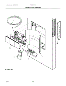 07 - Controls & Ice Dispenser parts for Frigidaire Refrigerator FPBC2277RFA from AppliancePartsPros.com