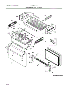 02 - Freezer Drawer, Baskets parts for Frigidaire Refrigerator FPBG2277RF5 from AppliancePartsPros.com