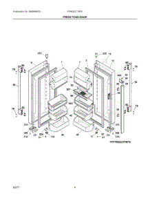 03 - Fresh Food Door parts for Frigidaire Refrigerator FPBG2277RF5 from AppliancePartsPros.com