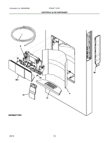 07 - Controls & Ice Dispenser parts for Frigidaire Refrigerator FPBS2777RF0 from AppliancePartsPros.com