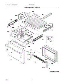 02 - Freezer Drawer, Baskets parts for Frigidaire Refrigerator FPBS2777RF1 from AppliancePartsPros.com