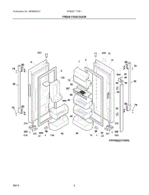 03 - Fresh Food Door parts for Frigidaire Refrigerator FPBS2777RF1 from AppliancePartsPros.com
