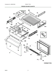 02 - Freezer Drawer, Baskets parts for Frigidaire Refrigerator FPBS2777RF3 from AppliancePartsPros.com