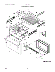 02 - Freezer Drawer, Baskets parts for Frigidaire Refrigerator FPBS2777RF6 from AppliancePartsPros.com