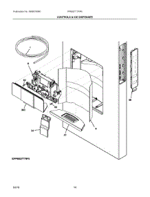 07 - Controls & Ice Dispenser parts for Frigidaire Refrigerator FPBS2777RF6 from AppliancePartsPros.com