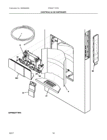 07 - Controls & Ice Dispenser parts for Frigidaire Refrigerator FPBS2777RF9 from AppliancePartsPros.com