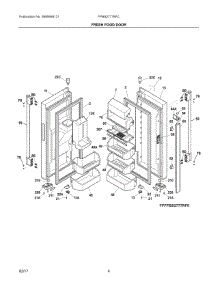 03 - Fresh Food Door parts for Frigidaire Refrigerator FPBS2777RFC from AppliancePartsPros.com