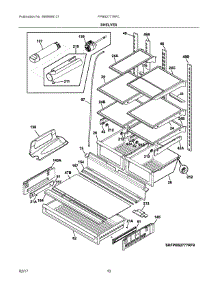 05 - Shelves parts for Frigidaire Refrigerator FPBS2777RFC from AppliancePartsPros.com