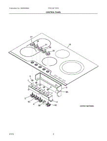 02 - Control Panel parts for Frigidaire Cooktop FPEC3677RF0 from AppliancePartsPros.com