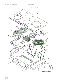 03 - Main Top / Surface Units parts for Frigidaire Cooktop FPEC3677RF0 from AppliancePartsPros.com