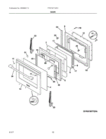 05 - Door parts for Frigidaire Range FPEF3077QFD from AppliancePartsPros.com
