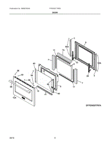 04 - Door parts for Frigidaire Wall Oven FPEW3077RFB from AppliancePartsPros.com