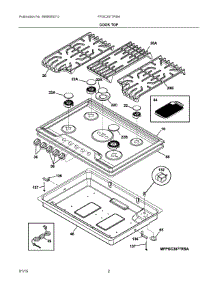 02 - Cook Top parts for Frigidaire Cooktop FPGC3077RSA from AppliancePartsPros.com