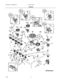 03 - Burner parts for Frigidaire Cooktop FPGC3077RSB from AppliancePartsPros.com