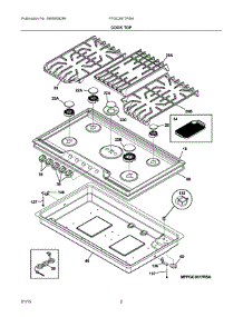 02 - Cook Top parts for Frigidaire Cooktop FPGC3677RSA from AppliancePartsPros.com