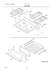 05 - Top / Drawer parts for Frigidaire Range FPGF3077QFG from AppliancePartsPros.com