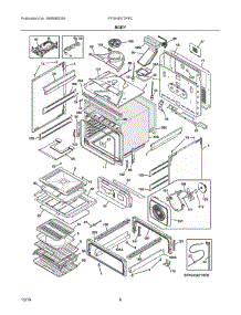 04 - Body parts for Frigidaire Range FPGH3077RFC from AppliancePartsPros.com