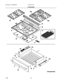 05 - Top / Drawer parts for Frigidaire Range FPGH3077RFC from AppliancePartsPros.com