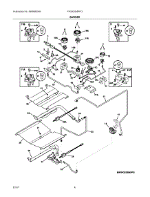 03 - Burner parts for Frigidaire Range FPGS3085PFG from AppliancePartsPros.com