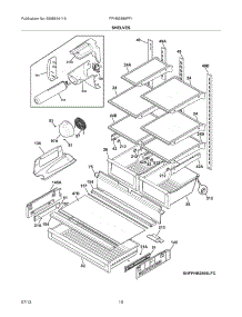 09 - Shelves parts for Frigidaire Refrigerator FPHB2899PF1 from AppliancePartsPros.com