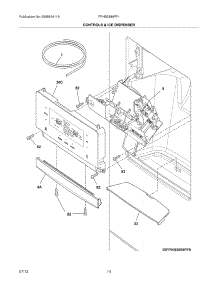 13 - Controls & Ice Dispenser parts for Frigidaire Refrigerator FPHB2899PF1 from AppliancePartsPros.com