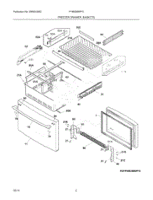 03 - Freezer Drawer, Baskets parts for Frigidaire Refrigerator FPHB2899PF3 from AppliancePartsPros.com