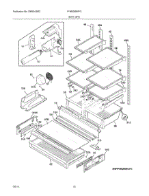 09 - Shelves parts for Frigidaire Refrigerator FPHB2899PF3 from AppliancePartsPros.com