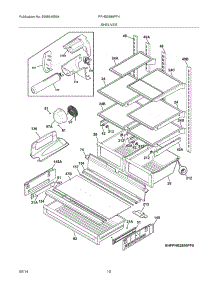 09 - Shelves parts for Frigidaire Refrigerator FPHB2899PF4 from AppliancePartsPros.com