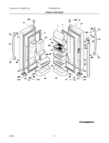 03 - Fresh Food Door parts for Frigidaire Refrigerator FPHB2899PF6A from AppliancePartsPros.com
