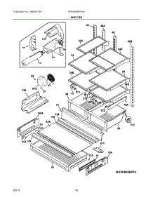 05 - Shelves parts for Frigidaire Refrigerator FPHB2899PF6A from AppliancePartsPros.com
