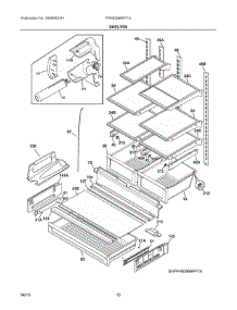 05 - Shelves parts for Frigidaire Refrigerator FPHB2899PF7A from AppliancePartsPros.com