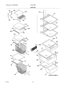 09 - Shelves parts for Frigidaire Refrigerator FPHC2399PF3 from AppliancePartsPros.com