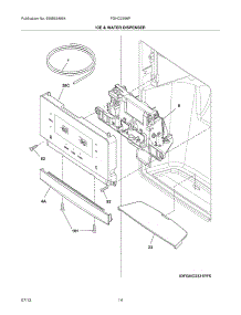 15 - Ice & Water Dispenser parts for Frigidaire Refrigerator FPHC2399PF4 from AppliancePartsPros.com