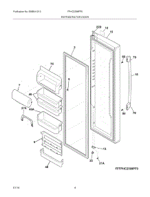 05 - Refrigerator Door parts for Frigidaire Refrigerator FPHC2399PF5 from AppliancePartsPros.com
