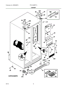 04 - Cabinet parts for Frigidaire Refrigerator FPHC2399PF7A from AppliancePartsPros.com