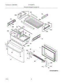 03 - Freezer Drawer, Baskets parts for Frigidaire Refrigerator FPHF2399PF2 from AppliancePartsPros.com