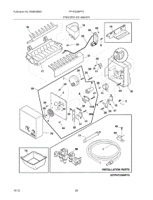 19 - Freezer Ice Maker parts for Frigidaire Refrigerator FPHF2399PF2 from AppliancePartsPros.com