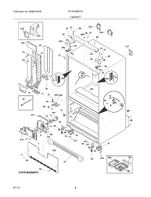 07 - Cabinet parts for Frigidaire Refrigerator FPHF2399PF5 from AppliancePartsPros.com