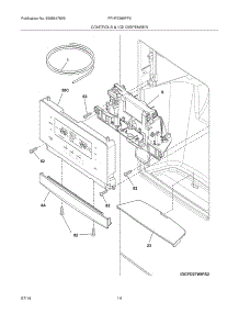 13 - Control & Ice Dispenser parts for Frigidaire Refrigerator FPHF2399PF6 from AppliancePartsPros.com