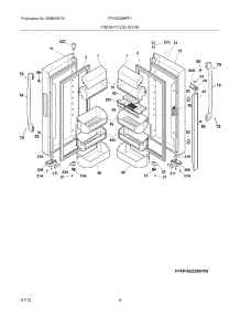 05 - Fresh Food Door parts for Frigidaire Refrigerator FPHG2399PF1 from AppliancePartsPros.com