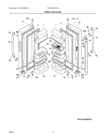 03 - Fresh Food Door parts for Frigidaire Refrigerator FPHG2399PF2A from AppliancePartsPros.com