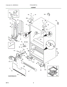 04 - Cabinet parts for Frigidaire Refrigerator FPHG2399PF2A from AppliancePartsPros.com