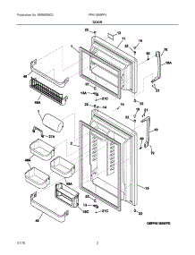 02 - Door parts for Frigidaire Refrigerator FPHI1888PF4 from AppliancePartsPros.com