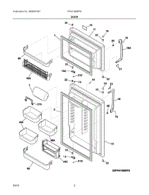 02 - Door parts for Frigidaire Refrigerator FPHI1888PF8 from AppliancePartsPros.com