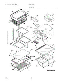 04 - Shelves parts for Frigidaire Refrigerator FPHI2188PF2 from AppliancePartsPros.com