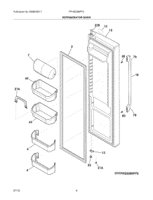 05 - Refrigerator Door parts for Frigidaire Refrigerator FPHS2399PF2 from AppliancePartsPros.com