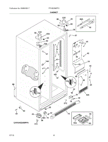 07 - Cabinet parts for Frigidaire Refrigerator FPHS2399PF2 from AppliancePartsPros.com